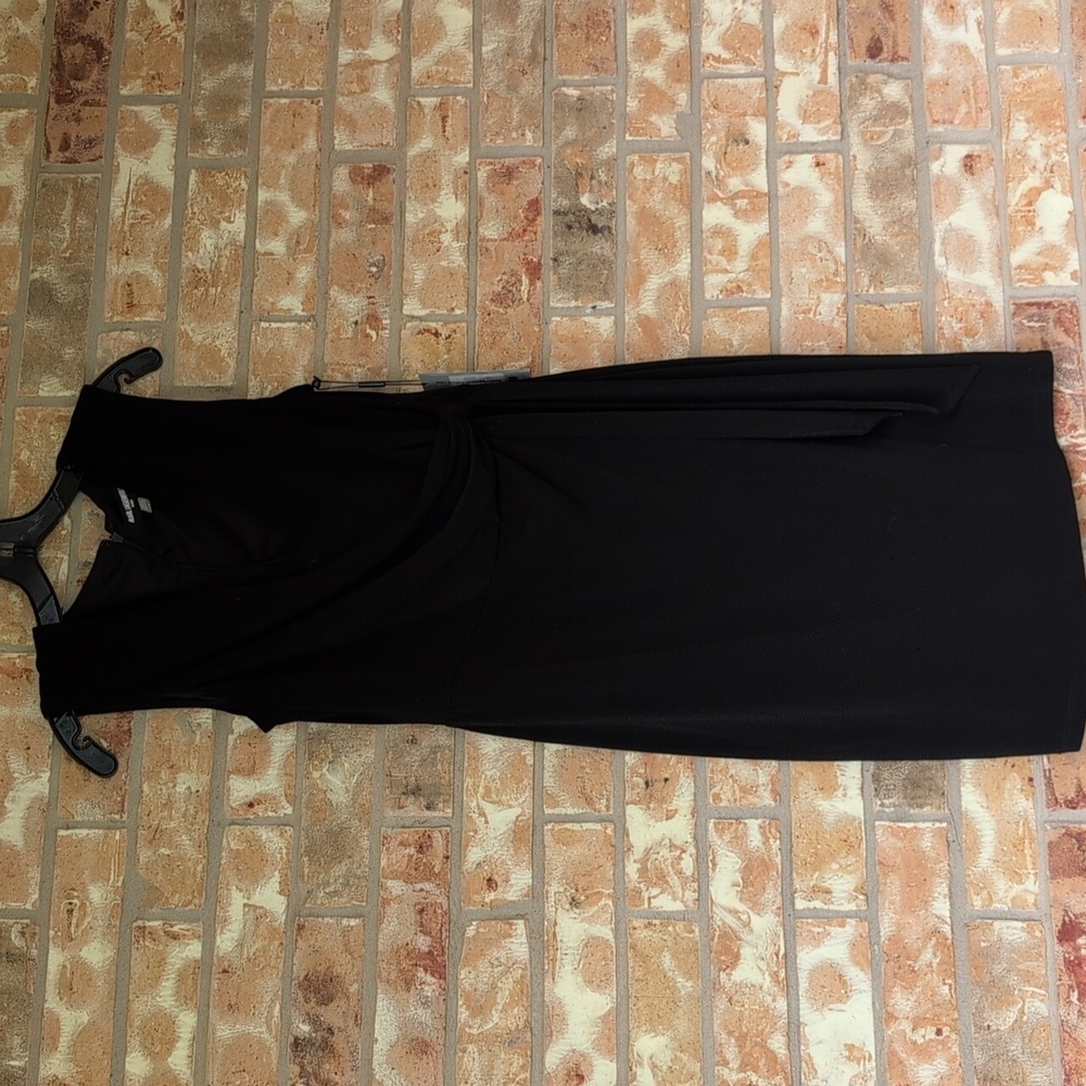 Karl Largerfeld Faux Wrap Sleeveless Dress